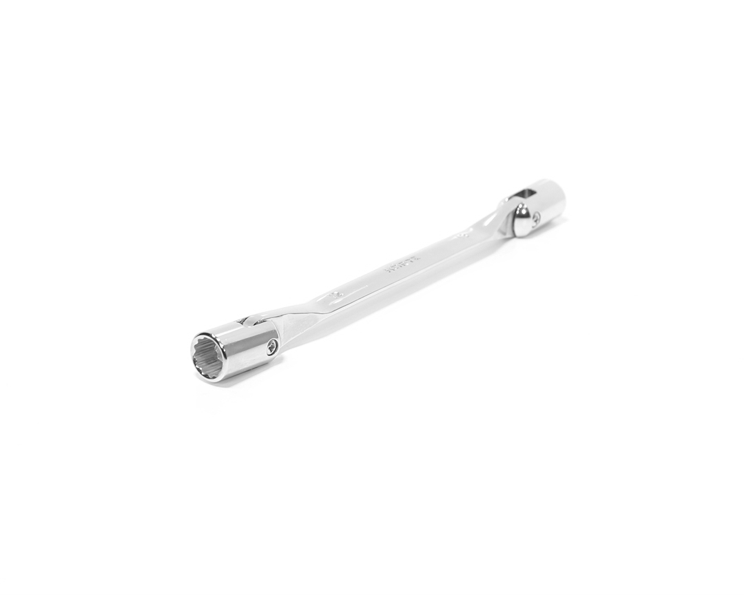 Ключ накидной двусторонний 12х13 трещоточный шарнирный хром HORTZ