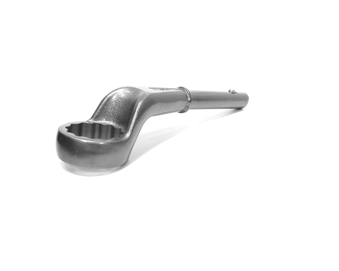 Ключ накидной односторонний 60 усиленный с рукояткой HORTZ