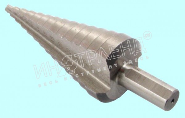 Сверло Ступенчатое конусное d4-d12мм 5 ступеней, Р6АМ5, d хвостовика 6мм "CNIC"