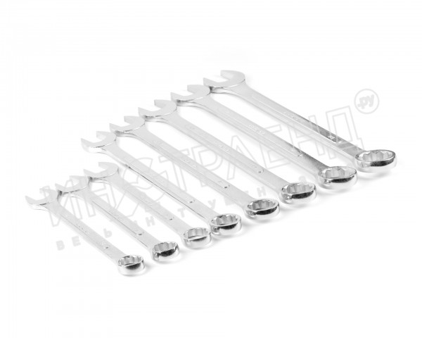 Набор ключей гаечных комбинированных 8 шт. (32-55) хромированных  HORTZ