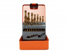Набор сверл   1-10 19 шт. Р6М5К5 (HSS-Co5) металлический кейс HOR