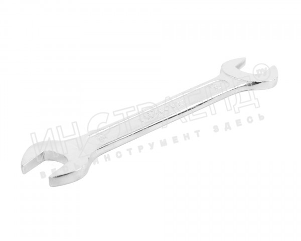 Ключ гаечный рожковый двусторонний 21х24 хромированный на подвесе HORTZ