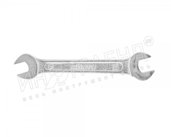 Ключ гаечный (рожковый) двусторонний 11х14 хромированный HORTZ