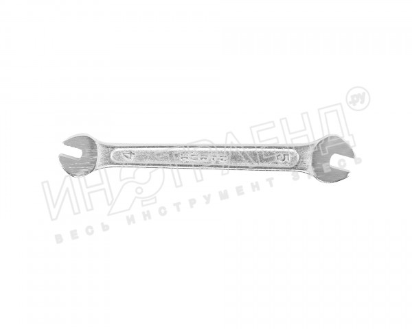 Ключ гаечный рожковый двусторонний  4х5   хромированный на подвесе HORTZ