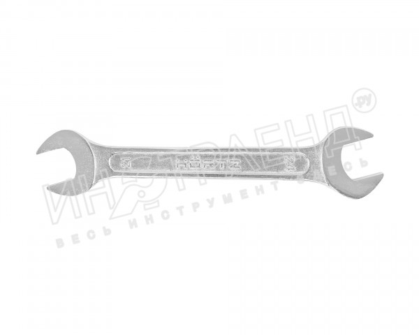 Ключ гаечный рожковый двусторонний 21х24 хромированный на подвесе HORTZ