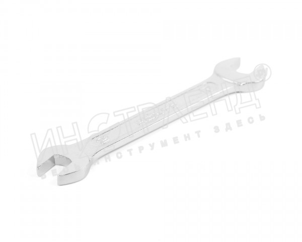 Ключ гаечный рожковый двусторонний  10х12   хромированный на подвесе HORTZ