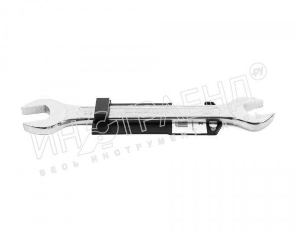 ключ гаечный рожковый двусторонний  24x27 хромированный на подвесе HORTZ