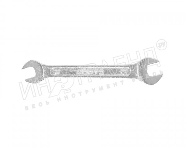 Ключ гаечный рожковый двусторонний  10х12   хромированный на подвесе HORTZ