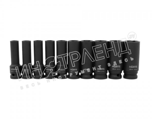 Набор головок ударн. 1/2"  (10 - 24мм)10 предметов HORTZ
