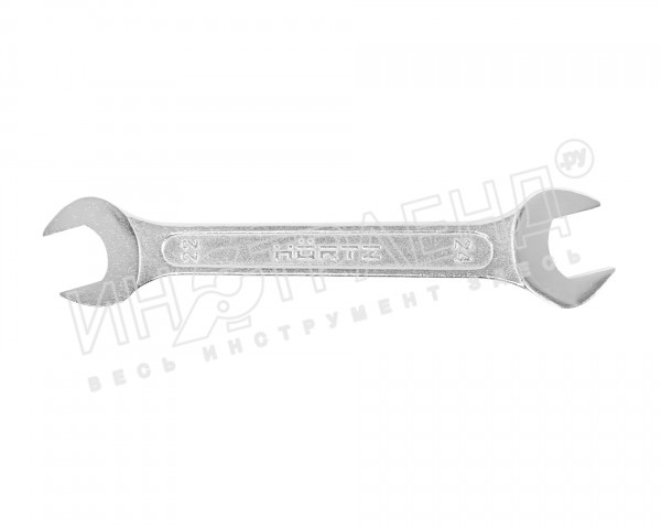 Ключ гаечный рожковый двусторонний 22х24 хромированный на подвесе HORTZ