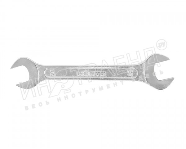 ключ гаечный рожковый двусторонний  24x27 хромированный на подвесе HORTZ