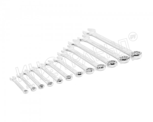 Набор ключей гаечных комбинированных 12 шт. (8-27) хромированных HORTZ