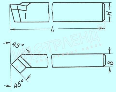 Резец Проходной отогнутый 25х16х140 Т30К4