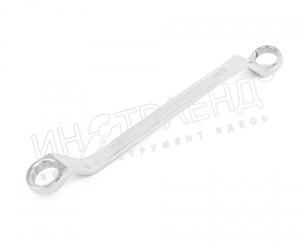 Ключ накидной двусторонний 22х24 хромированный на подвесе HORTZ