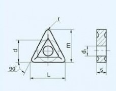 TNMG - 220412 СТ25М трехгранная dвн=5мм (01125) с 2-х сторонним стружколомом