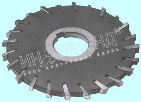 Фреза дисковая 3-х сторонняя 100x18x27 мм z=14 впрессованные ножи Р6М5